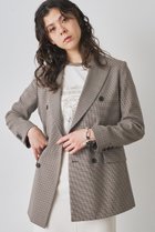 【ウィムガゼット/Whim Gazette】のガンクラブチェックダブルジャケット モカ|ID:prp329100004606103