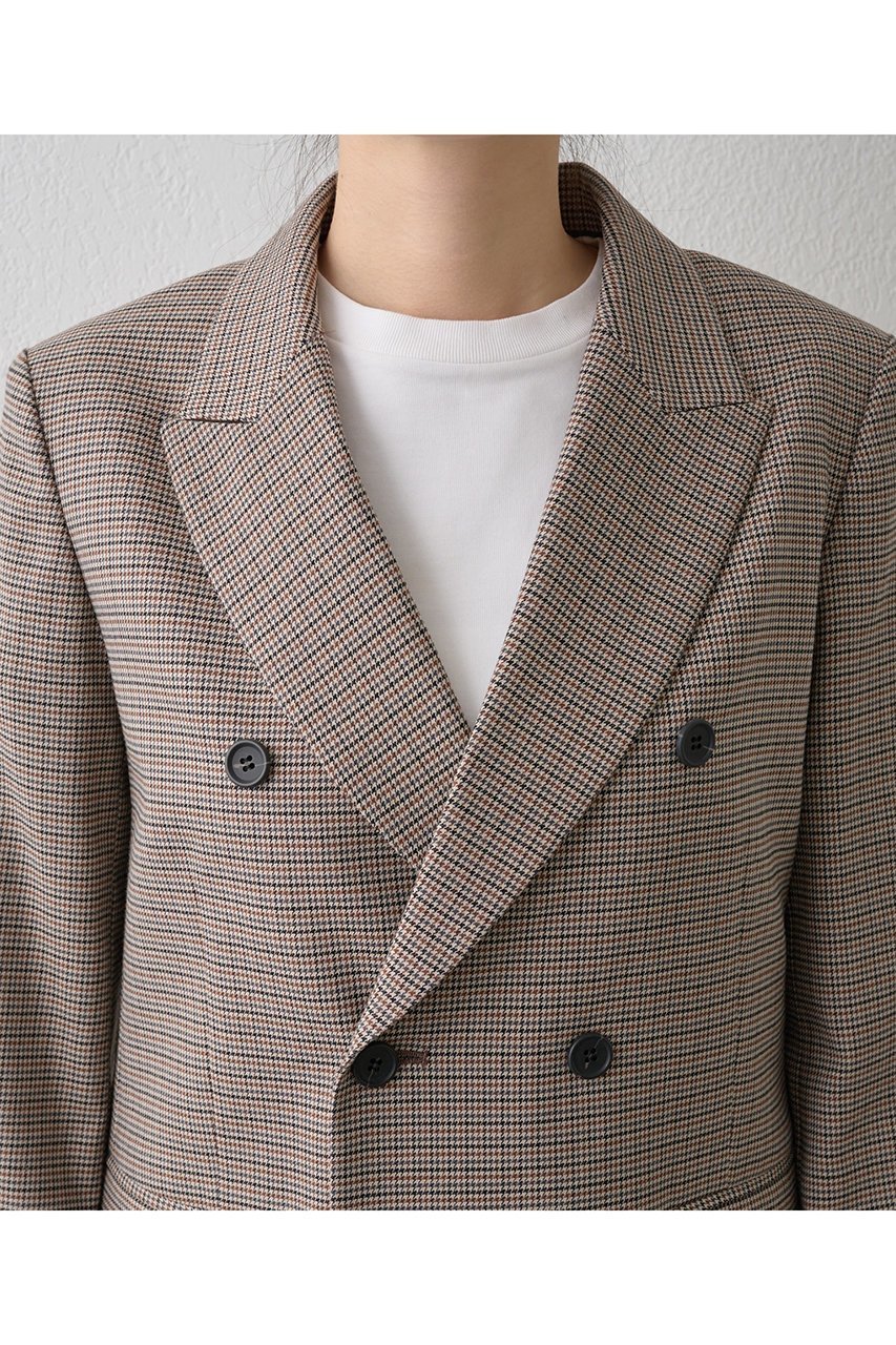 【ウィムガゼット/Whim Gazette】のガンクラブチェックダブルジャケット 人気、トレンドファッション・服の通販 founy(ファニー) 　ファッション　Fashion　レディースファッション　Fashion for Women　アウター　Coat / Outerwear Collection　レディースジャケット・軽アウター　Jackets　ウォーム　Warm Fabric　クラシカル　Classical, Vintage-Inspired　クラシック　Classic, Timeless Style　ジャケット　Jacket, Outerwear　ダブル　Double, Double-Breasted　チェック　Check, Plaid, Tartan　モダン　Modern, Contemporary　エレガント 上品　Elegant　other-6|ID: prp329100004606103 ipo3291000000036150648