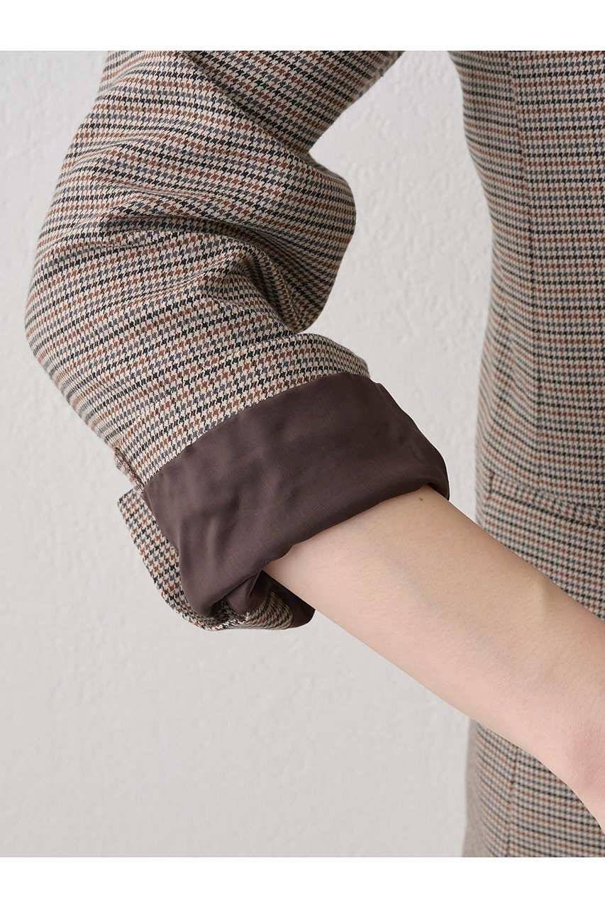 【ウィムガゼット/Whim Gazette】のガンクラブチェックダブルジャケット 人気、トレンドファッション・服の通販 founy(ファニー) 　ファッション　Fashion　レディースファッション　Fashion for Women　アウター　Coat / Outerwear Collection　レディースジャケット・軽アウター　Jackets　ウォーム　Warm Fabric　クラシカル　Classical, Vintage-Inspired　クラシック　Classic, Timeless Style　ジャケット　Jacket, Outerwear　ダブル　Double, Double-Breasted　チェック　Check, Plaid, Tartan　モダン　Modern, Contemporary　エレガント 上品　Elegant　other-7|ID: prp329100004606103 ipo3291000000036150650