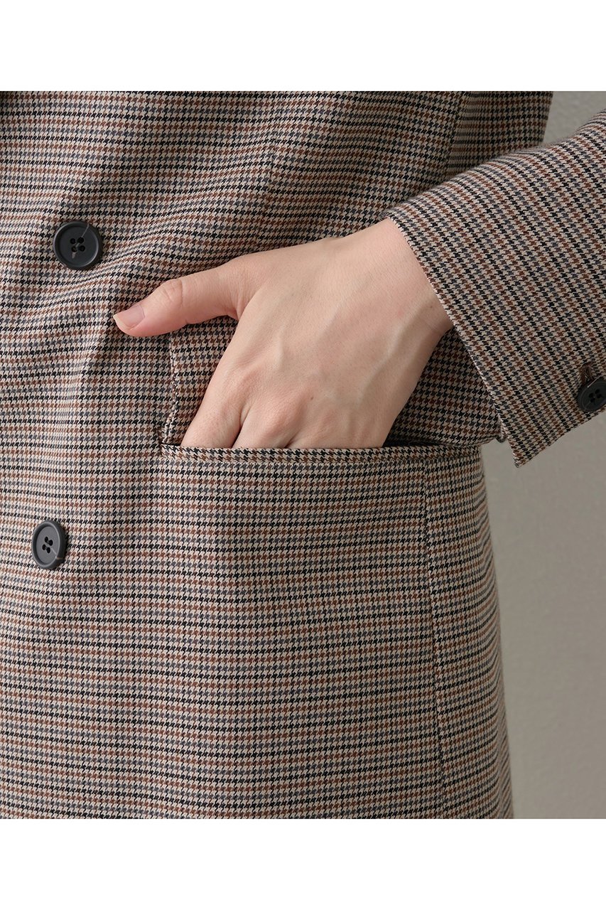 【ウィムガゼット/Whim Gazette】のガンクラブチェックダブルジャケット 人気、トレンドファッション・服の通販 founy(ファニー) 　ファッション　Fashion　レディースファッション　Fashion for Women　アウター　Coat / Outerwear Collection　レディースジャケット・軽アウター　Jackets　ウォーム　Warm Fabric　クラシカル　Classical, Vintage-Inspired　クラシック　Classic, Timeless Style　ジャケット　Jacket, Outerwear　ダブル　Double, Double-Breasted　チェック　Check, Plaid, Tartan　モダン　Modern, Contemporary　エレガント 上品　Elegant　other-8|ID: prp329100004606103 ipo3291000000036150651