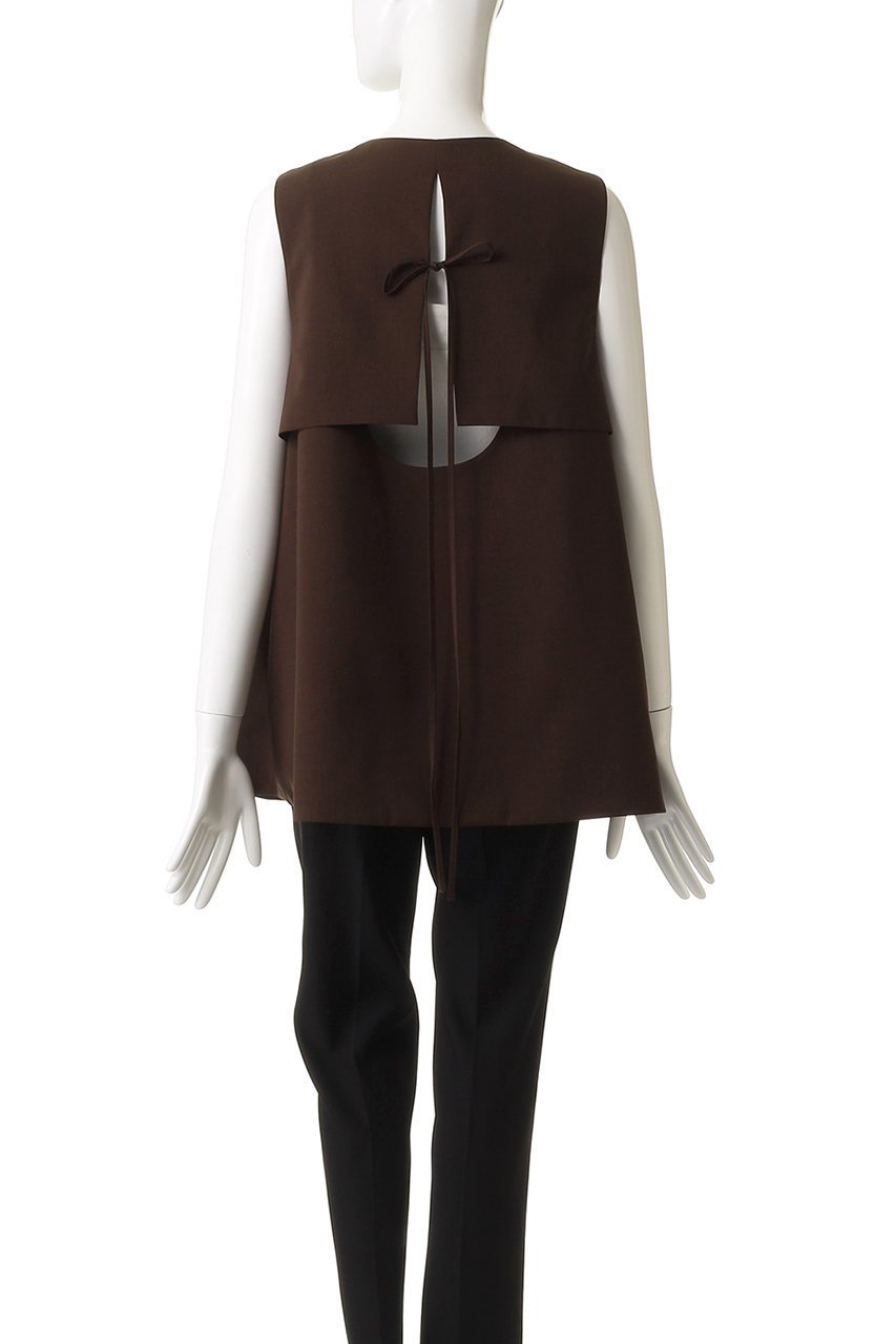 【ランバン オン ブルー/LANVIN en Bleu】のドライポリエステルバックオープンベスト 人気、トレンドファッション・服の通販 founy(ファニー) 　ファッション　Fashion　レディースファッション　Fashion for Women　アウター　Coat / Outerwear Collection　レディースジャケット・軽アウター　Jackets　シンプル　Simple, Minimal　ジャケット　Jacket, Outerwear　フォーマル　Formal, Dressy　フロント　Front, Front Design　ベスト　Vest, Waistcoat　ロング　Long, Long-Length　other-4|ID: prp329100004606105 ipo3291000000035896430