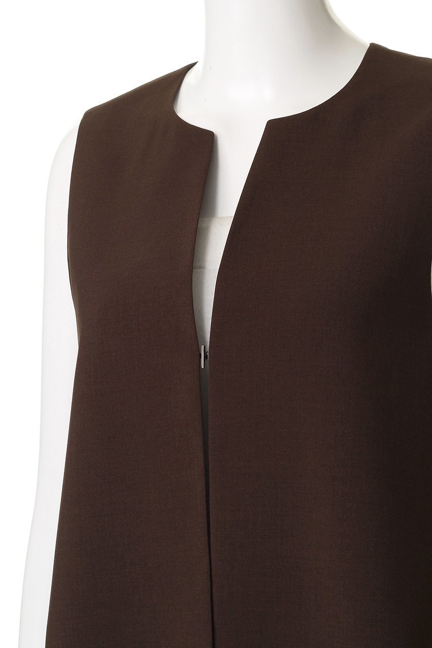 【ランバン オン ブルー/LANVIN en Bleu】のドライポリエステルバックオープンベスト 人気、トレンドファッション・服の通販 founy(ファニー) 　ファッション　Fashion　レディースファッション　Fashion for Women　アウター　Coat / Outerwear Collection　レディースジャケット・軽アウター　Jackets　シンプル　Simple, Minimal　ジャケット　Jacket, Outerwear　フォーマル　Formal, Dressy　フロント　Front, Front Design　ベスト　Vest, Waistcoat　ロング　Long, Long-Length　other-5|ID: prp329100004606105 ipo3291000000035896431