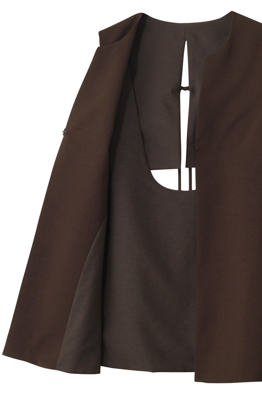 【ランバン オン ブルー/LANVIN en Bleu】のドライポリエステルバックオープンベスト 人気、トレンドファッション・服の通販 founy(ファニー) 　ファッション　Fashion　レディースファッション　Fashion for Women　アウター　Coat / Outerwear Collection　レディースジャケット・軽アウター　Jackets　シンプル　Simple, Minimal　ジャケット　Jacket, Outerwear　フォーマル　Formal, Dressy　フロント　Front, Front Design　ベスト　Vest, Waistcoat　ロング　Long, Long-Length　other-6|ID: prp329100004606105 ipo3291000000035896434