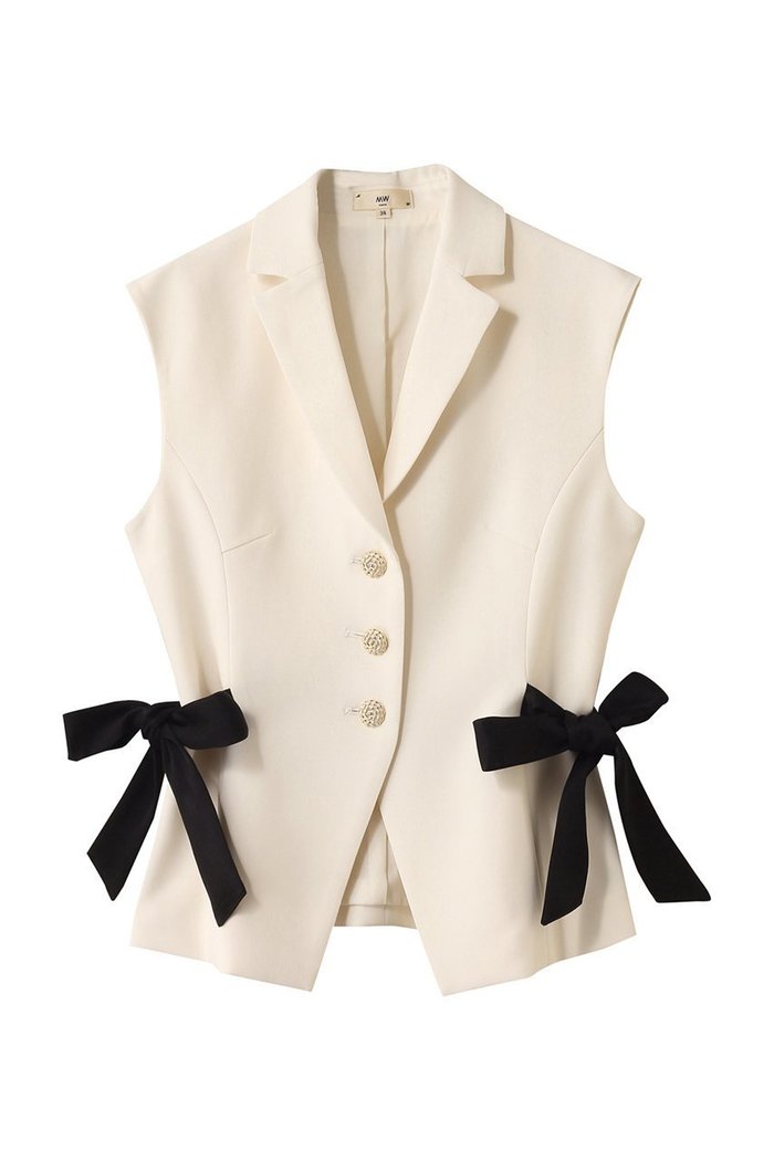 【エムダブリュー/MW】のトリアセテート(H) スリーブレス リボン ジャケット インテリア・キッズ・メンズ・レディースファッション・服の通販 founy(ファニー) https://founy.com/ ファッション Fashion レディースファッション Fashion for Women アウター Coat / Outerwear Collection レディースジャケット・軽アウター Jackets おすすめ Recommended / Our Picks サテン Satin, Glossy Fabric ジャケット Jacket, Outerwear ストレッチ Stretch, Stretchy Fabric スリーブ Sleeve, Long Sleeve / Short Sleeve フォーマル Formal, Dressy マニッシュ Mannish, Boyish リボン Ribbon, Bow 今季 This Season, Current Season |ID: prp329100004606107 ipo3291000000036752903