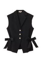 【エムダブリュー/MW】のトリアセテート(H) スリーブレス リボン ジャケット ブラック|ID: prp329100004606107 ipo3291000000036752905