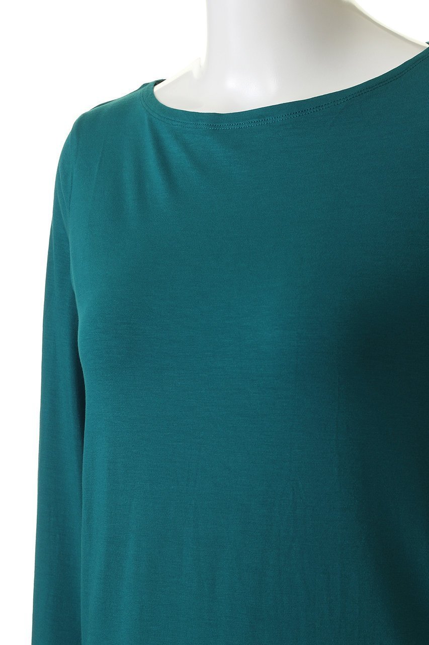 【ミディウミソリッド/MIDIUMISOLID】のボートネックインナープルオーバー 人気、トレンドファッション・服の通販 founy(ファニー) 　ファッション　Fashion　レディースファッション　Fashion for Women　トップス・カットソー　Cut & Sew Tops　シャツ・ブラウス・オフィスカジュアル　Elegant Blouses & Button-Ups　ロングTシャツ・Tシャツ　Longline T-Shirts & Tees　カジュアルプルオーバー・ニットトップス　Pullovers & Knit Tops / Casual Pullovers　カットソー・ベーシックTシャツ　Cut-and-Sewn Tops / Stretch Tees & Basics　とろみ　Fluid, Flowy Fabric　インナー　Innerwear　シンプル　Simple, Minimal　ストレッチ　Stretch, Stretchy Fabric　スリット　Slit, Slit Detail　スリーブ　Sleeve, Long Sleeve / Short Sleeve　ロング　Long, Long-Length　無地　Plain, Solid Color　長袖　Long Sleeve, Full Sleeve　other-5|ID: prp329100004606113 ipo3291000000034969377