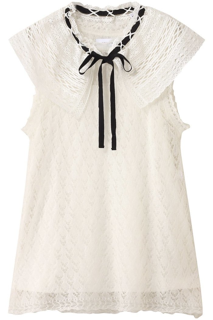 【ミュベール/MUVEIL】のレース衿付きチュニックプルオーバー インテリア・キッズ・メンズ・レディースファッション・服の通販 founy(ファニー) https://founy.com/ ファッション Fashion レディースファッション Fashion for Women トップス・カットソー Cut & Sew Tops ニット Knit Tops & Sweaters カジュアルプルオーバー・ニットトップス Pullovers & Knit Tops / Casual Pullovers インナー Innerwear ガーリー Girly, Feminine Style キャミソール Camisole, Spaghetti Strap Top チュニック Tunic, Long Top パッチワーク Patchwork, Mixed Fabric フェミニン Feminine, Girly レース Lace, Lace Fabric |ID: prp329100004606114 ipo3291000000032837293