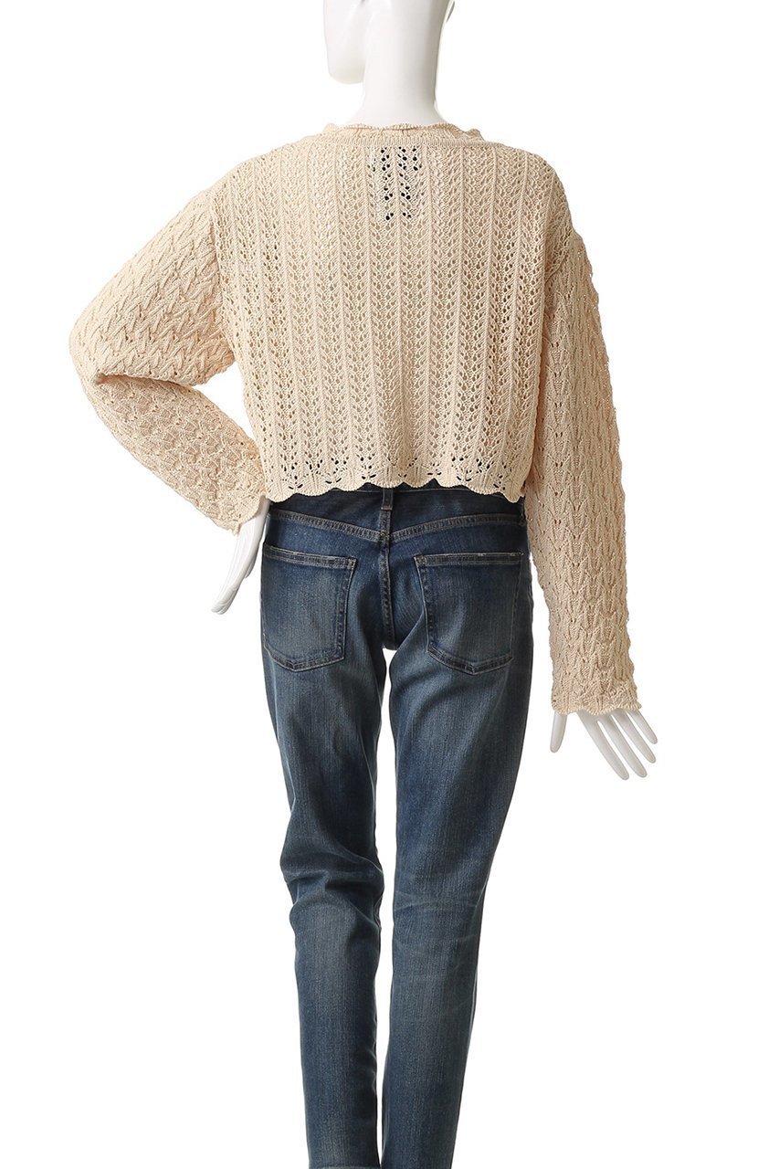 【ミュベール/MUVEIL】のかぎ針フラワーモチーフカーディガン 人気、トレンドファッション・服の通販 founy(ファニー) 　ファッション　Fashion　レディースファッション　Fashion for Women　トップス・カットソー　Cut & Sew Tops　ニット　Knit Tops & Sweaters　カーディガン・羽織り　Layered Style Cardigans　花柄・フラワープリント・モチーフ　Floral Prints & Motifs / Flower Pattern Tops　おすすめ　Recommended / Our Picks　かぎ針　Crochet　カーディガン　Cardigan, Knitwear　ガーリー　Girly, Feminine Style　スカラップ　Scallop, Scalloped Edge　デニム　Denim, Jeans Material　フレア　Flare, Flared　モチーフ　Motif, Design Theme　レース　Lace, Lace Fabric　other-4|ID: prp329100004606116 ipo3291000000035175011