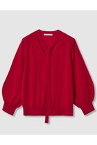 【アナイ/ANAYI】のエキストラファインメリノタイ付きVネック プルオーバー レッド|ID: prp329100004606118 ipo3291000000035676410