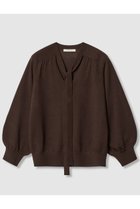 【アナイ/ANAYI】のエキストラファインメリノタイ付きVネック プルオーバー ブラウン|ID: prp329100004606118 ipo3291000000035676411