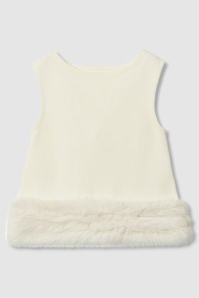 【アルアバイル/allureville】の【Loulou Willoughby】ヘムファープルオーバー 人気、トレンドファッション・服の通販 founy(ファニー) ファッション Fashion レディースファッション Fashion for Women トップス・カットソー Cut & Sew Tops ニット Knit Tops & Sweaters カジュアルプルオーバー・ニットトップス Pullovers & Knit Tops / Casual Pullovers シンプル Simple, Minimal バランス Balance, Style Balance フェイクファー Faux Fur, Imitation Fur ヘムライン Hemline, Bottom Cut ボトム Bottoms, Lower Wear ミラノリブ Milano Rib, Milano Stitch 新作・新入荷 New Arrivals / New In |ID:prp329100004606126