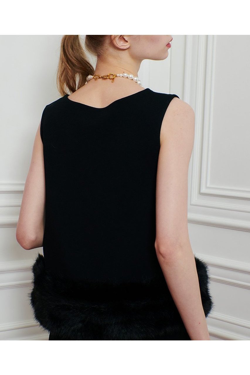 【アルアバイル/allureville】の【Loulou Willoughby】ヘムファープルオーバー 人気、トレンドファッション・服の通販 founy(ファニー) 　ファッション　Fashion　レディースファッション　Fashion for Women　トップス・カットソー　Cut & Sew Tops　ニット　Knit Tops & Sweaters　カジュアルプルオーバー・ニットトップス　Pullovers & Knit Tops / Casual Pullovers　シンプル　Simple, Minimal　バランス　Balance, Style Balance　フェイクファー　Faux Fur, Imitation Fur　ヘムライン　Hemline, Bottom Cut　ボトム　Bottoms, Lower Wear　ミラノリブ　Milano Rib, Milano Stitch　新作・新入荷　New Arrivals / New In　other-8|ID: prp329100004606126 ipo3291000000032837837