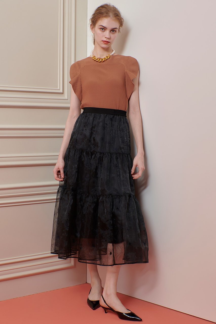 【アルアバイル/allureville】の【Loulou Willoughby】スキャーラッププルオーバー 人気、トレンドファッション・服の通販 founy(ファニー) 　ファッション　Fashion　レディースファッション　Fashion for Women　トップス・カットソー　Cut & Sew Tops　ニット　Knit Tops & Sweaters　カジュアルプルオーバー・ニットトップス　Pullovers & Knit Tops / Casual Pullovers　おすすめ　Recommended / Our Picks　デコルテ　Décolleté, Neckline　デニム　Denim, Jeans Material　ノースリーブ　Sleeveless, No-Sleeve　フェミニン　Feminine, Girly　フリル　Frill, Ruffle　ラッフル　Ruffle, Frill　ワイド　Wide, Wide Fit　other-6|ID: prp329100004606127 ipo3291000000033486846