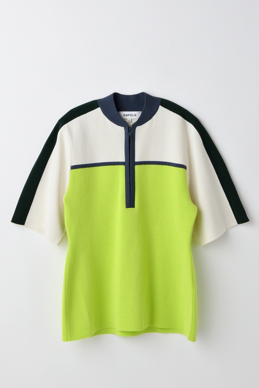 【エンフォルド/ENFOLD】のZIP BICOLOR PULLOVER/プルオーバー 人気、トレンドファッション・服の通販 founy(ファニー) 　ファッション　Fashion　レディースファッション　Fashion for Women　トップス・カットソー　Cut & Sew Tops　ニット　Knit Tops & Sweaters　カジュアルプルオーバー・ニットトップス　Pullovers & Knit Tops / Casual Pullovers　おすすめ　Recommended / Our Picks　エレガント 上品　Elegant　シンプル　Simple, Minimal　スーツ　Suit, Formalwear　セットアップ　Set-Up, Coordinated Outfit　 other-1|ID: prp329100004606131 ipo3291000000032837996