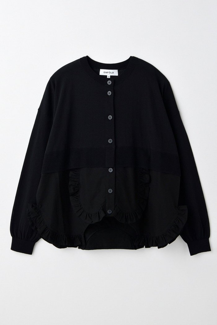 【エンフォルド/ENFOLD】のFRILL-BOTTOM CARDIGAN/カーディガン インテリア・キッズ・メンズ・レディースファッション・服の通販 founy(ファウニー) https://founy.com/ ファッション Fashion レディースファッション Fashion for Women トップス・カットソー Cut & Sew Tops ニット Knit Tops & Sweaters カーディガン・羽織り Layered Style Cardigans カーディガン Cardigan, Knitwear サークル Circle, Round Design シンプル Simple, Minimal ドッキング Docking, Mixed Material フリル Frill, Ruffle |ID: prp329100004606132 ipo3291000000032838023