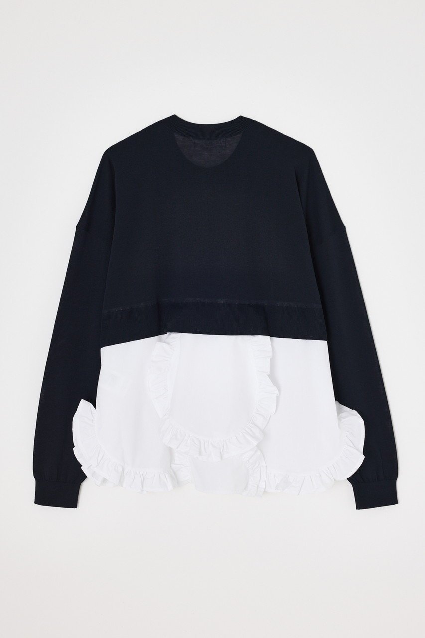 【エンフォルド/ENFOLD】の【7/16 12:00販売開始】FRILL-BOTTOM CARDIGAN/カーディガン 人気、トレンドファッション・服の通販 founy(ファニー) 　ファッション　Fashion　レディースファッション　Fashion for Women　トップス・カットソー　Cut & Sew Tops　ニット　Knit Tops & Sweaters　カーディガン・羽織り　Layered Style Cardigans　カーディガン　Cardigan, Knitwear　サークル　Circle, Round Design　シンプル　Simple, Minimal　ドッキング　Docking, Mixed Material　フリル　Frill, Ruffle　新作・新入荷　New Arrivals / New In　other-2|ID: prp329100004606132 ipo3291000000032838044