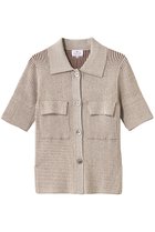【ランバン オン ブルー/LANVIN en Bleu】のリブポロニット ベージュ|ID:prp329100004606133