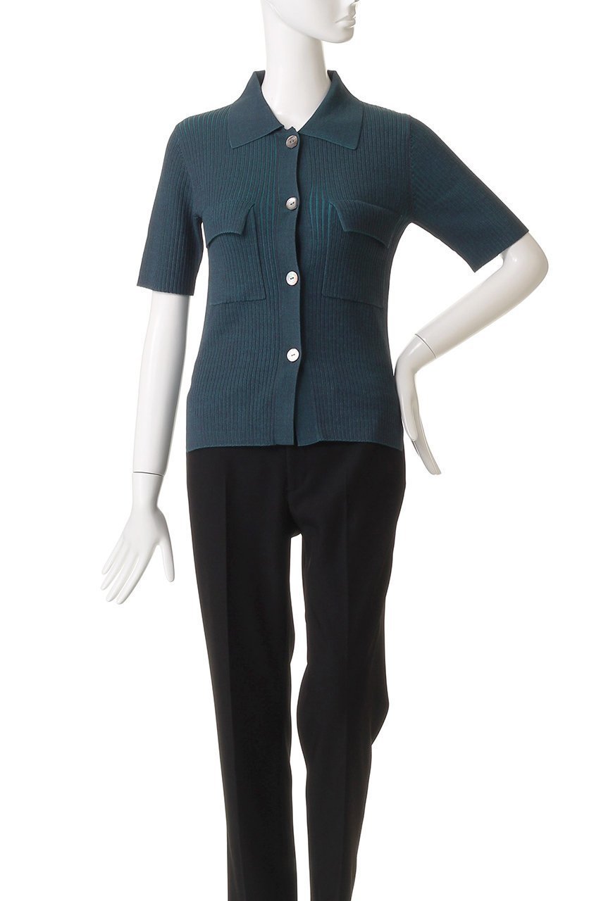 【ランバン オン ブルー/LANVIN en Bleu】のリブポロニット 人気、トレンドファッション・服の通販 founy(ファニー) 　ファッション　Fashion　レディースファッション　Fashion for Women　トップス・カットソー　Cut & Sew Tops　ニット　Knit Tops & Sweaters　カジュアルプルオーバー・ニットトップス　Pullovers & Knit Tops / Casual Pullovers　スポーティ　Sporty, Casual Athletic　タイトスカート　Pencil Skirt, Tight Skirt　トレンド　Trend, Trending Now　ポケット　Pocket, Pocket Detail　マニッシュ　Mannish, Boyish　リブニット　Rib Knit, Ribbed Knit　ワイド　Wide, Wide Fit　新作・新入荷　New Arrivals / New In　other-2|ID: prp329100004606133 ipo3291000000032838069