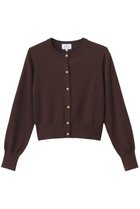 【ランバン オン ブルー/LANVIN en Bleu】のメタルボタンベーシックカーディガン ブラウン|ID:prp329100004606134