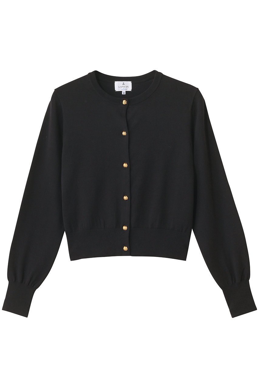 【ランバン オン ブルー/LANVIN en Bleu】のメタルボタンベーシックカーディガン インテリア・キッズ・メンズ・レディースファッション・服の通販 founy(ファニー) 　ファッション　Fashion　レディースファッション　Fashion for Women　トップス・カットソー　Cut & Sew Tops　ニット　Knit Tops & Sweaters　カーディガン・羽織り　Layered Style Cardigans　カーディガン　Cardigan, Knitwear　コンパクト　Compact, Small Size　トレンド　Trend, Trending Now　ドレープ　Drape, Draping Fabric　ベーシック　Basic, Essential　メタル　Metal, Metal Parts　エレガント 上品　Elegant　新作・新入荷　New Arrivals / New In　ブラック|ID: prp329100004606134 ipo3291000000032838118