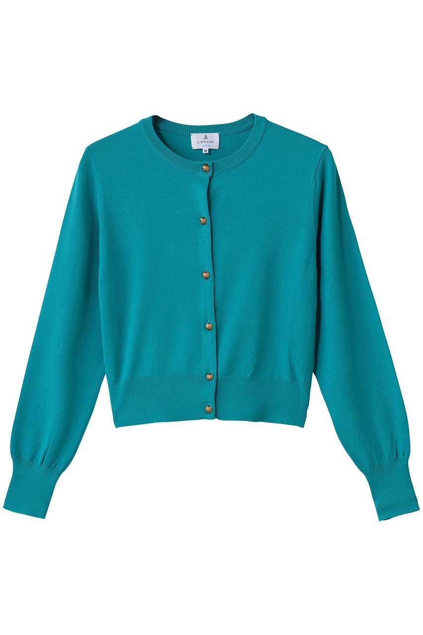 【ランバン オン ブルー/LANVIN en Bleu】のメタルボタンベーシックカーディガン インテリア・キッズ・メンズ・レディースファッション・服の通販 founy(ファニー) 　ファッション　Fashion　レディースファッション　Fashion for Women　トップス・カットソー　Cut & Sew Tops　ニット　Knit Tops & Sweaters　カーディガン・羽織り　Layered Style Cardigans　カーディガン　Cardigan, Knitwear　コンパクト　Compact, Small Size　トレンド　Trend, Trending Now　ドレープ　Drape, Draping Fabric　ベーシック　Basic, Essential　メタル　Metal, Metal Parts　エレガント 上品　Elegant　ブルー|ID: prp329100004606134 ipo3291000000034337297