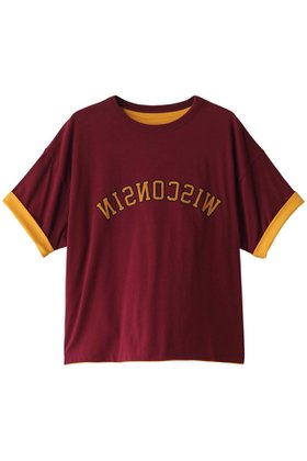 【セント ジョンズ サードクラブ/ST.JOHNS 3RD CLUB】のWISCONSIN リバーシブルTシャツ 人気、トレンドファッション・服の通販 founy(ファニー) ファッション Fashion レディースファッション Fashion for Women トップス・カットソー Cut & Sew Tops シャツ・ブラウス・オフィスカジュアル Elegant Blouses & Button-Ups ロングTシャツ・Tシャツ Longline T-Shirts & Tees カットソー・ベーシックTシャツ Cut-and-Sewn Tops / Stretch Tees & Basics ショート Short, Short Length スリーブ Sleeve, Long Sleeve / Short Sleeve センター Center, Center Line デニム Denim, Jeans Material フレア Flare, Flared フロント Front, Front Design リバーシブル Reversible, Two-Sided |ID:prp329100004606135