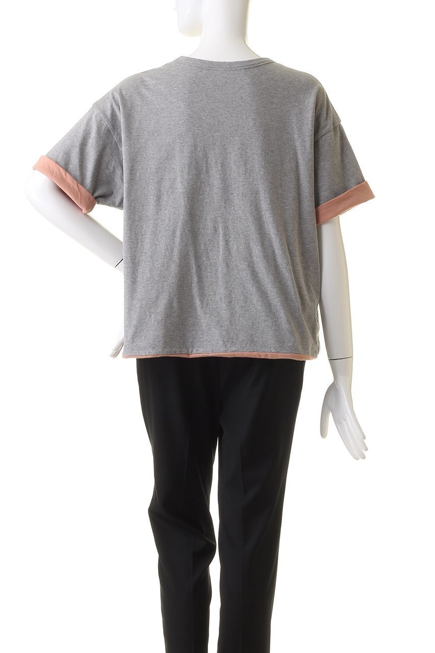 【セント ジョンズ サードクラブ/ST.JOHNS 3RD CLUB】のWISCONSIN リバーシブルTシャツ 人気、トレンドファッション・服の通販 founy(ファニー) 　ファッション　Fashion　レディースファッション　Fashion for Women　トップス・カットソー　Cut & Sew Tops　シャツ・ブラウス・オフィスカジュアル　Elegant Blouses & Button-Ups　ロングTシャツ・Tシャツ　Longline T-Shirts & Tees　カットソー・ベーシックTシャツ　Cut-and-Sewn Tops / Stretch Tees & Basics　ショート　Short, Short Length　スリーブ　Sleeve, Long Sleeve / Short Sleeve　センター　Center, Center Line　デニム　Denim, Jeans Material　フレア　Flare, Flared　フロント　Front, Front Design　リバーシブル　Reversible, Two-Sided　other-4|ID: prp329100004606135 ipo3291000000032838210
