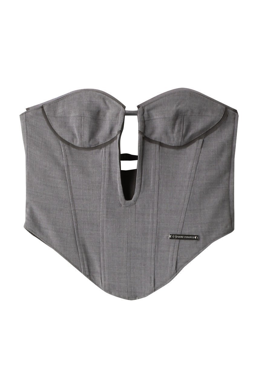 【プランク プロジェクト/PRANK PROJECT】のウーステッドビスチェ / Worsted Bustier インテリア・キッズ・メンズ・レディースファッション・服の通販 founy(ファニー) 　ファッション　Fashion　レディースファッション　Fashion for Women　トップス・カットソー　Cut & Sew Tops　キャミソール&ノースリーブ　Camisoles & Sleeveless Tops　シャツ・ブラウス・オフィスカジュアル　Elegant Blouses & Button-Ups　ロングTシャツ・Tシャツ　Longline T-Shirts & Tees　カットソー・ベーシックTシャツ　Cut-and-Sewn Tops / Stretch Tees & Basics　ビスチェ　Bustiers & Corset Tops / Layered Bustier Style　オケージョン　Occasion Wear　カッティング　Cutting Detail　カットソー　Cut and Sewn Top　キャミソール　Camisole, Spaghetti Strap Top　シフォン　Chiffon, Lightweight Fabric　タンク　Tank Top, Sleeveless Top　ビスチェ　Bustier, Corset Top　おすすめ　Recommended / Our Picks　夏　Summer　GRY(グレー)|ID: prp329100004606137 ipo3291000000032838255