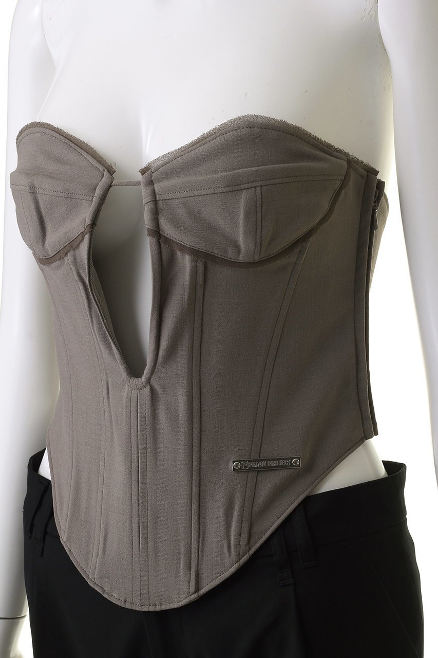 【プランク プロジェクト/PRANK PROJECT】のウーステッドビスチェ / Worsted Bustier 人気、トレンドファッション・服の通販 founy(ファニー) 　ファッション　Fashion　レディースファッション　Fashion for Women　トップス・カットソー　Cut & Sew Tops　キャミソール&ノースリーブ　Camisoles & Sleeveless Tops　シャツ・ブラウス・オフィスカジュアル　Elegant Blouses & Button-Ups　ロングTシャツ・Tシャツ　Longline T-Shirts & Tees　カットソー・ベーシックTシャツ　Cut-and-Sewn Tops / Stretch Tees & Basics　ビスチェ　Bustiers & Corset Tops / Layered Bustier Style　オケージョン　Occasion Wear　カッティング　Cutting Detail　カットソー　Cut and Sewn Top　キャミソール　Camisole, Spaghetti Strap Top　シフォン　Chiffon, Lightweight Fabric　タンク　Tank Top, Sleeveless Top　ビスチェ　Bustier, Corset Top　おすすめ　Recommended / Our Picks　夏　Summer　other-5|ID: prp329100004606137 ipo3291000000032838282