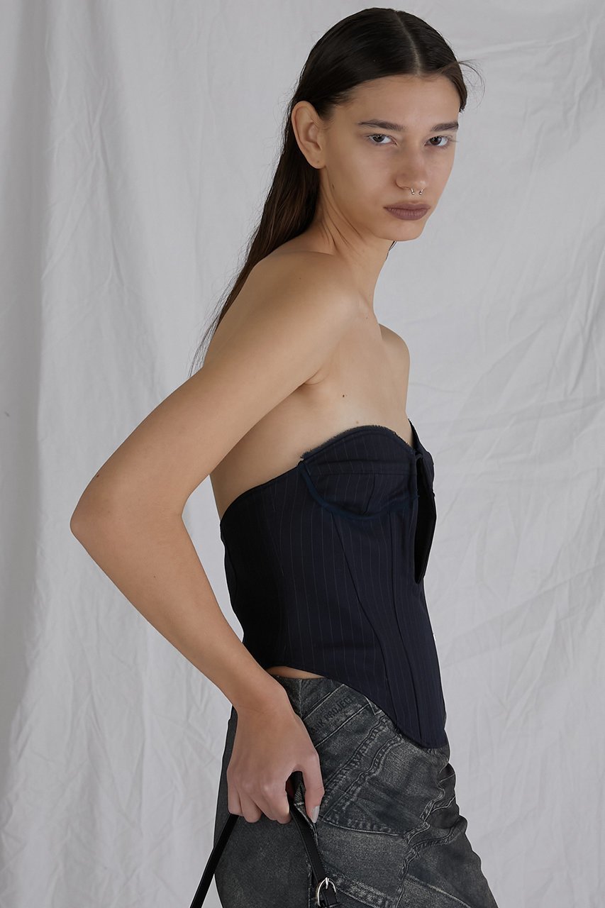 【プランク プロジェクト/PRANK PROJECT】のウーステッドビスチェ / Worsted Bustier 人気、トレンドファッション・服の通販 founy(ファニー) 　ファッション　Fashion　レディースファッション　Fashion for Women　トップス・カットソー　Cut & Sew Tops　キャミソール&ノースリーブ　Camisoles & Sleeveless Tops　シャツ・ブラウス・オフィスカジュアル　Elegant Blouses & Button-Ups　ロングTシャツ・Tシャツ　Longline T-Shirts & Tees　カットソー・ベーシックTシャツ　Cut-and-Sewn Tops / Stretch Tees & Basics　ビスチェ　Bustiers & Corset Tops / Layered Bustier Style　オケージョン　Occasion Wear　カッティング　Cutting Detail　カットソー　Cut and Sewn Top　キャミソール　Camisole, Spaghetti Strap Top　シフォン　Chiffon, Lightweight Fabric　タンク　Tank Top, Sleeveless Top　ビスチェ　Bustier, Corset Top　おすすめ　Recommended / Our Picks　夏　Summer　other-8|ID: prp329100004606137 ipo3291000000032838300
