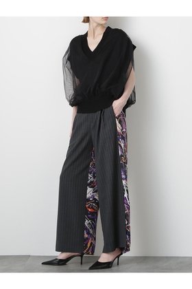 【ヒューエルミュージアム/hueLe Museum】の【STUMBLY】Printed Combination Wide Pants 人気、トレンドファッション・服の通販 founy(ファニー) ファッション Fashion レディースファッション Fashion for Women パンツ Pants & Trousers プリント Print, Printed Pattern ワイド Wide, Wide Fit |ID:prp329100004606138