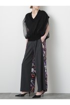 【ヒューエルミュージアム/hueLe Museum】の【STUMBLY】Printed Combination Wide Pants ブラック|ID:prp329100004606138