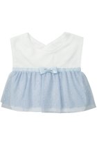 【ポプキンズ/POMPKINS / KIDS】の【BABY】フォーマルスタイ サックス F 人気、トレンドファッション・服の通販 founy(ファニー) ファッション Fashion キッズファッション Fashion for Kids おすすめ Recommended / Our Picks ギフト プレゼント Gift / Present チュール Tulip, Tulip Motif ドット Polka Dot, Dot Pattern フォーマル Formal, Dressy ベビー Baby, Babywear リボン Ribbon, Bow 定番 Standard, Basic Item thumbnail サックス|ID: prp329100004606144 ipo3291000000036191546