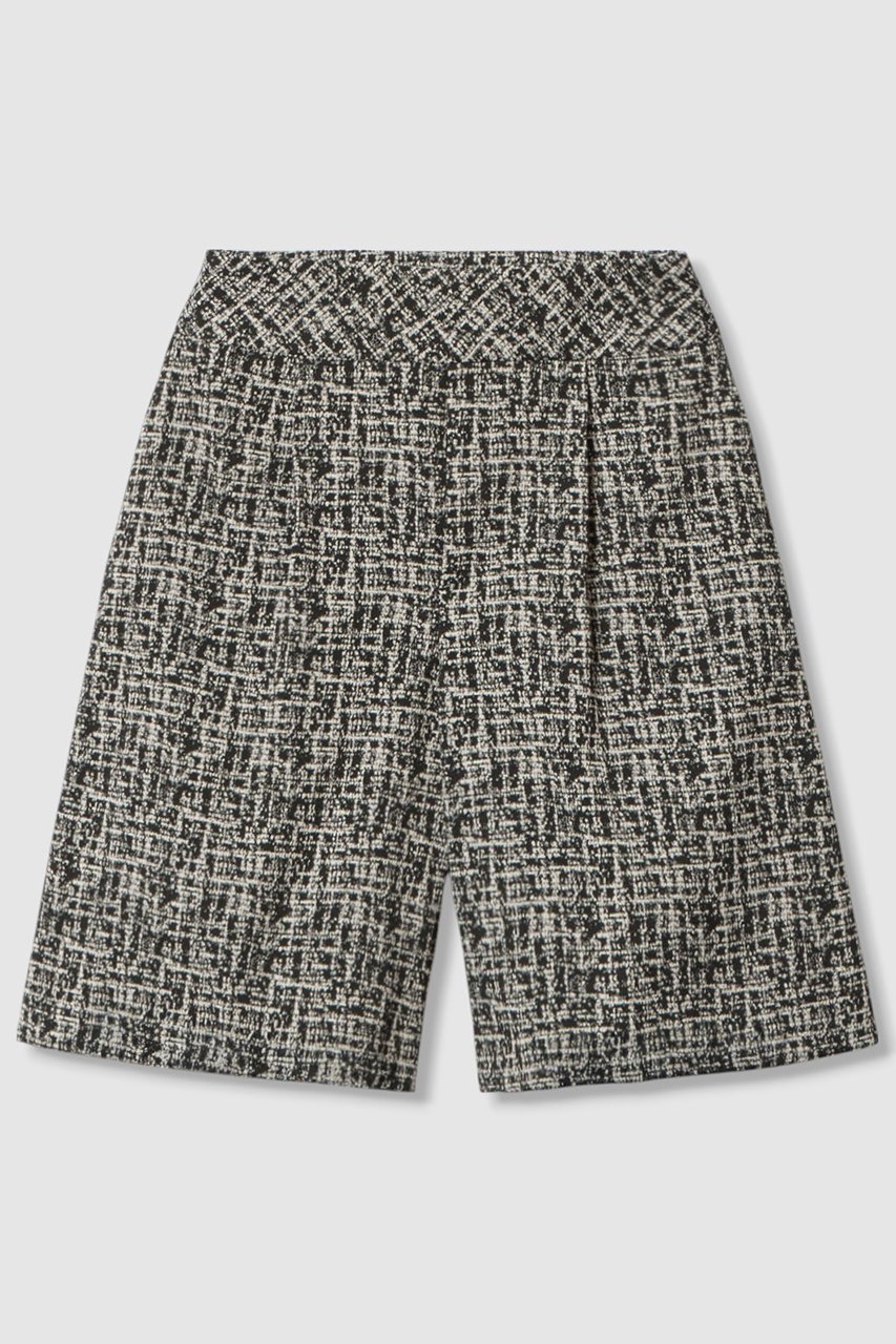 【アナイ/ANAYI】のツイーディージャガードキュロットパンツ インテリア・キッズ・メンズ・レディースファッション・服の通販 founy(ファニー) 　ファッション　Fashion　レディースファッション　Fashion for Women　スカート　Skirts　パンツ　Pants & Trousers　ショートパンツ・ハーフパンツ　High-Waisted & Relaxed Shorts　おすすめ　Recommended / Our Picks　エレガント 上品　Elegant　キュロット　Culottes, Wide Shorts　ショート　Short, Short Length　ジャカード／ジャガード　Jacquard, Woven Pattern　ストレッチ　Stretch, Stretchy Fabric　セットアップ　Set-Up, Coordinated Outfit　ツイード　Twill, Twill Weave　ブルゾン　Blouson, Bomber Jacket　ミニスカート　Mini Skirt, Short Skirt　台形　A-Line, Trapezoid Shape　A/W・秋冬　Autumn/Winter　ブラック|ID: prp329100004606146 ipo3291000000035003472