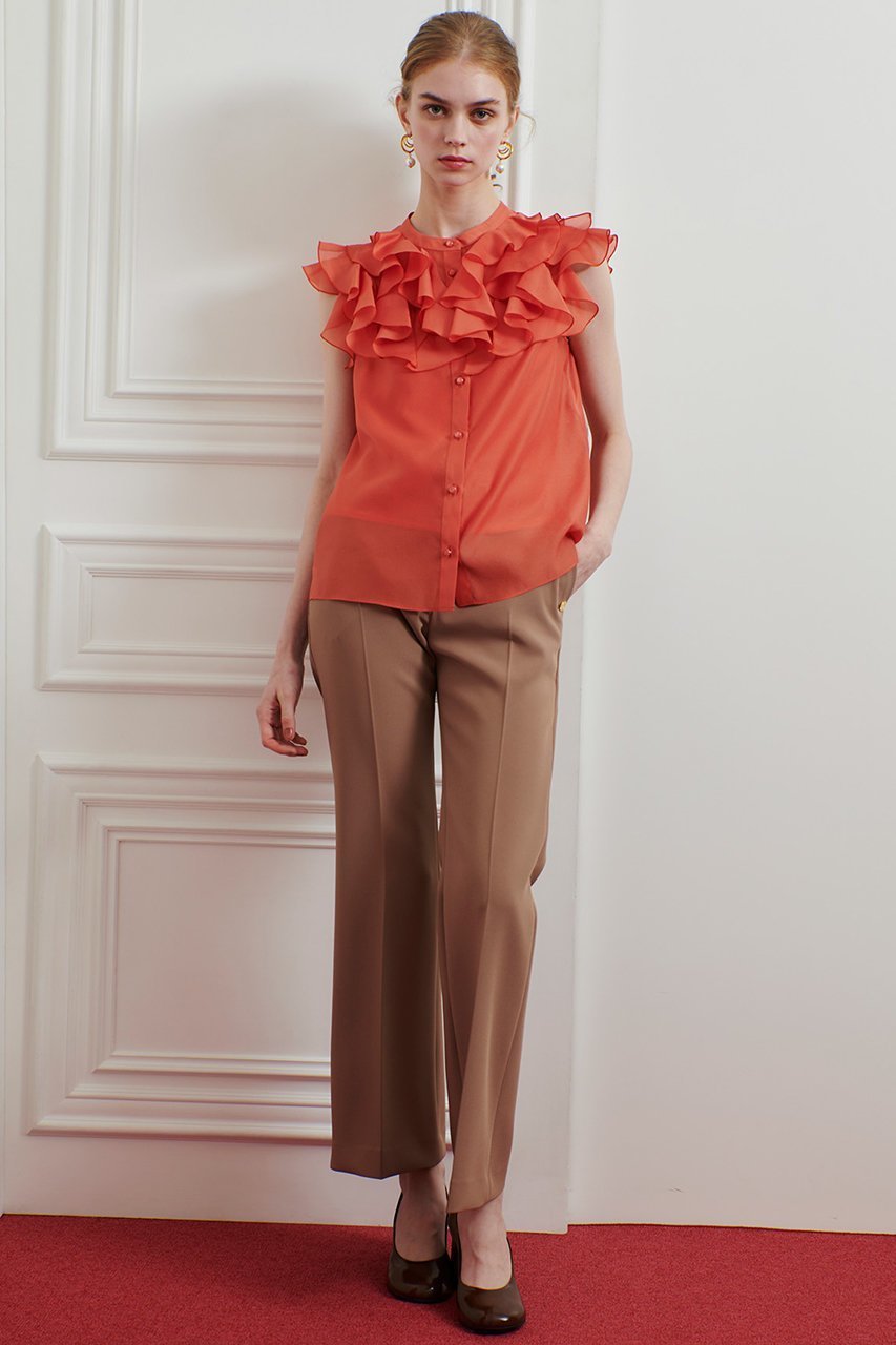 【アルアバイル/allureville】の【Loulou Willoughby】ダブルクロスフレアーパンツ 人気、トレンドファッション・服の通販 founy(ファニー) 　ファッション　Fashion　レディースファッション　Fashion for Women　パンツ　Pants & Trousers　ストレッチ　Stretch, Stretchy Fabric　センター　Center, Center Line　フィット　Fit, Slim Fit　フレア　Flare, Flared　今季　This Season, Current Season　定番　Standard, Basic Item　新作・新入荷　New Arrivals / New In　other-6|ID: prp329100004606151 ipo3291000000032838762