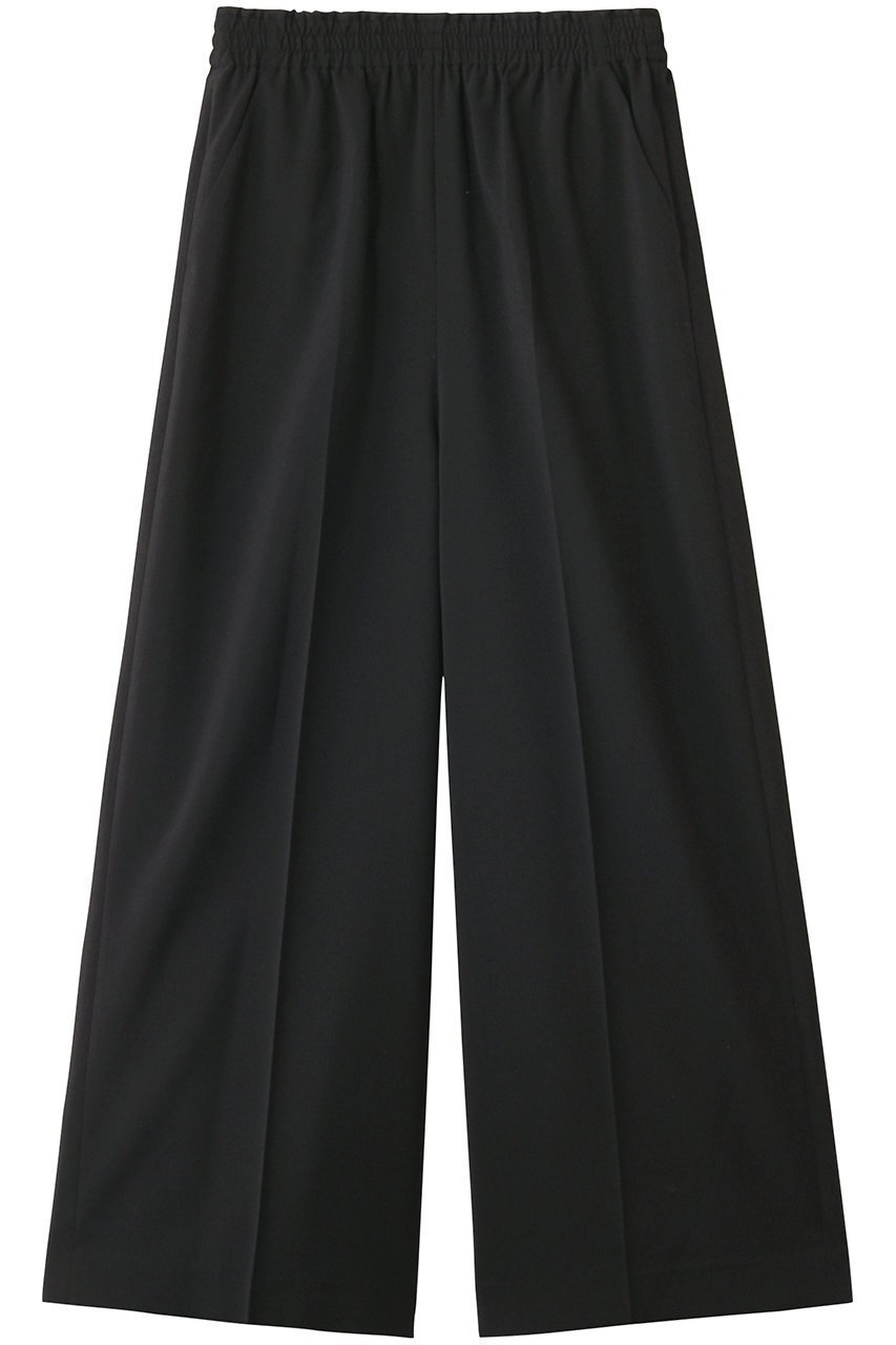 【ランバン オン ブルー/LANVIN en Bleu】のドライポリエステルイージーパンツ インテリア・キッズ・メンズ・レディースファッション・服の通販 founy(ファニー) 　ファッション　Fashion　レディースファッション　Fashion for Women　パンツ　Pants & Trousers　なめらか　Smooth, Silky Texture　センター　Center, Center Line　ワイド　Wide, Wide Fit　ブラック|ID: prp329100004606155 ipo3291000000032838879