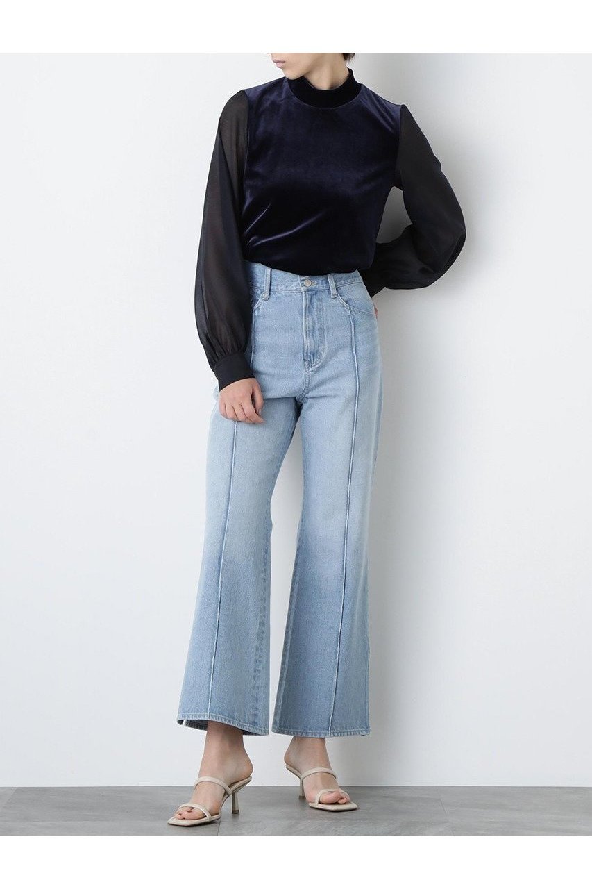 【ヒューエルミュージアム/hueLe Museum】の【STUMBLY】Side Slit Flare Denim 人気、トレンドファッション・服の通販 founy(ファニー) 　ファッション　Fashion　レディースファッション　Fashion for Women　パンツ　Pants & Trousers　デニムパンツ・ジーンズ・美脚デニム　Denim Jeans & Pants　スタンダード　Standard, Basic　ストレート　Straight, Straight Cut　スリット　Slit, Slit Detail　センター　Center, Center Line　デニム　Denim, Jeans Material　フレア　Flare, Flared　新作・新入荷　New Arrivals / New In　 other-1|ID: prp329100004606158 ipo3291000000032839003