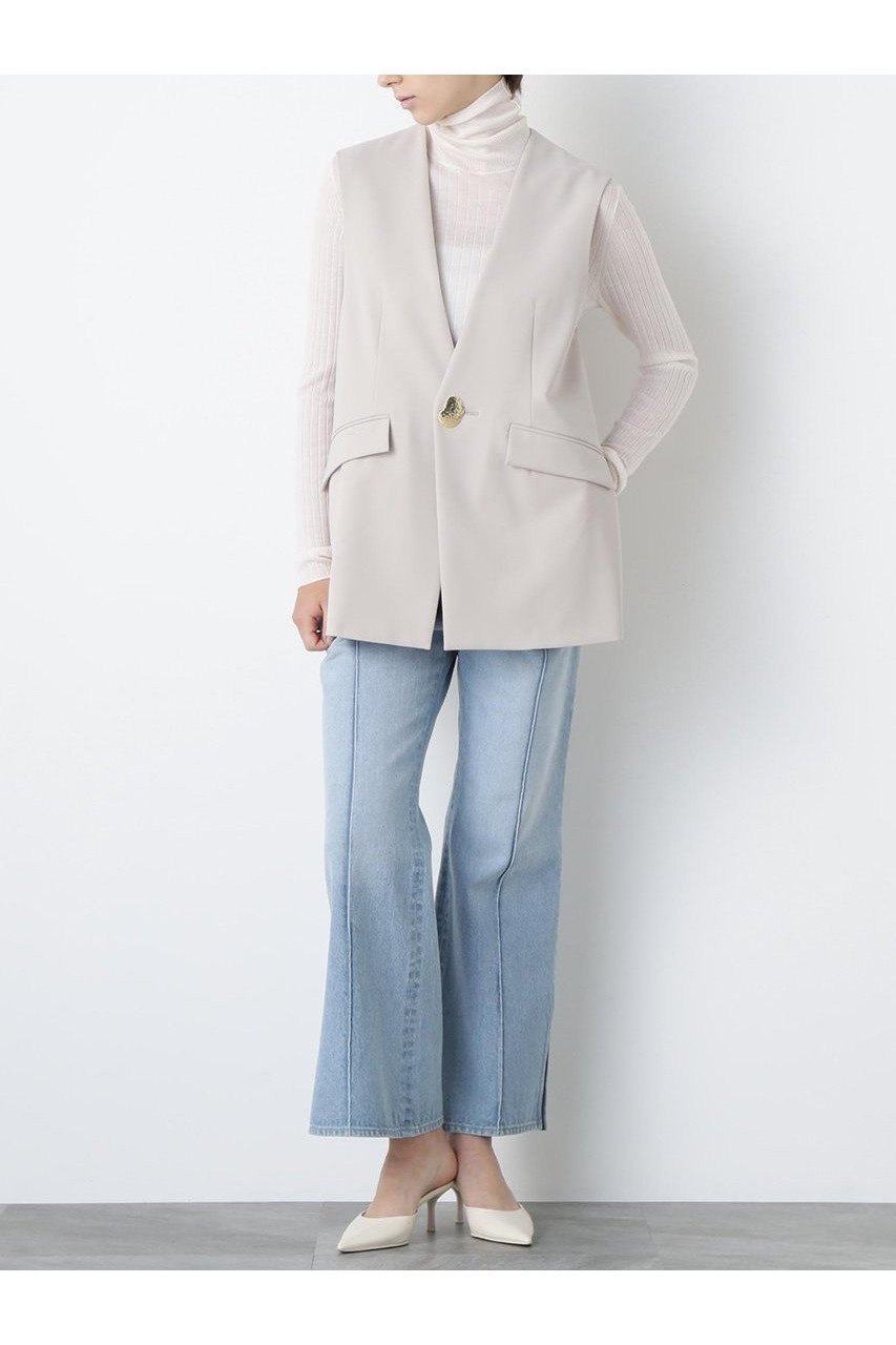 【ヒューエルミュージアム/hueLe Museum】の【STUMBLY】Side Slit Flare Denim 人気、トレンドファッション・服の通販 founy(ファニー) 　ファッション　Fashion　レディースファッション　Fashion for Women　パンツ　Pants & Trousers　デニムパンツ・ジーンズ・美脚デニム　Denim Jeans & Pants　スタンダード　Standard, Basic　ストレート　Straight, Straight Cut　スリット　Slit, Slit Detail　センター　Center, Center Line　デニム　Denim, Jeans Material　フレア　Flare, Flared　新作・新入荷　New Arrivals / New In　other-4|ID: prp329100004606158 ipo3291000000032839033