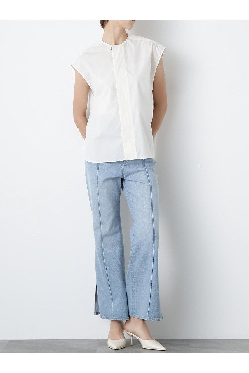 【ヒューエルミュージアム/hueLe Museum】の【STUMBLY】Side Slit Flare Denim 人気、トレンドファッション・服の通販 founy(ファニー) 　ファッション　Fashion　レディースファッション　Fashion for Women　パンツ　Pants & Trousers　デニムパンツ・ジーンズ・美脚デニム　Denim Jeans & Pants　スタンダード　Standard, Basic　ストレート　Straight, Straight Cut　スリット　Slit, Slit Detail　センター　Center, Center Line　デニム　Denim, Jeans Material　フレア　Flare, Flared　新作・新入荷　New Arrivals / New In　other-5|ID: prp329100004606158 ipo3291000000032839039