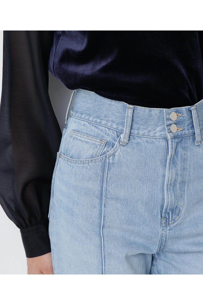 【ヒューエルミュージアム/hueLe Museum】の【STUMBLY】Side Slit Flare Denim 人気、トレンドファッション・服の通販 founy(ファニー) 　ファッション　Fashion　レディースファッション　Fashion for Women　パンツ　Pants & Trousers　デニムパンツ・ジーンズ・美脚デニム　Denim Jeans & Pants　スタンダード　Standard, Basic　ストレート　Straight, Straight Cut　スリット　Slit, Slit Detail　センター　Center, Center Line　デニム　Denim, Jeans Material　フレア　Flare, Flared　新作・新入荷　New Arrivals / New In　other-7|ID: prp329100004606158 ipo3291000000032839050