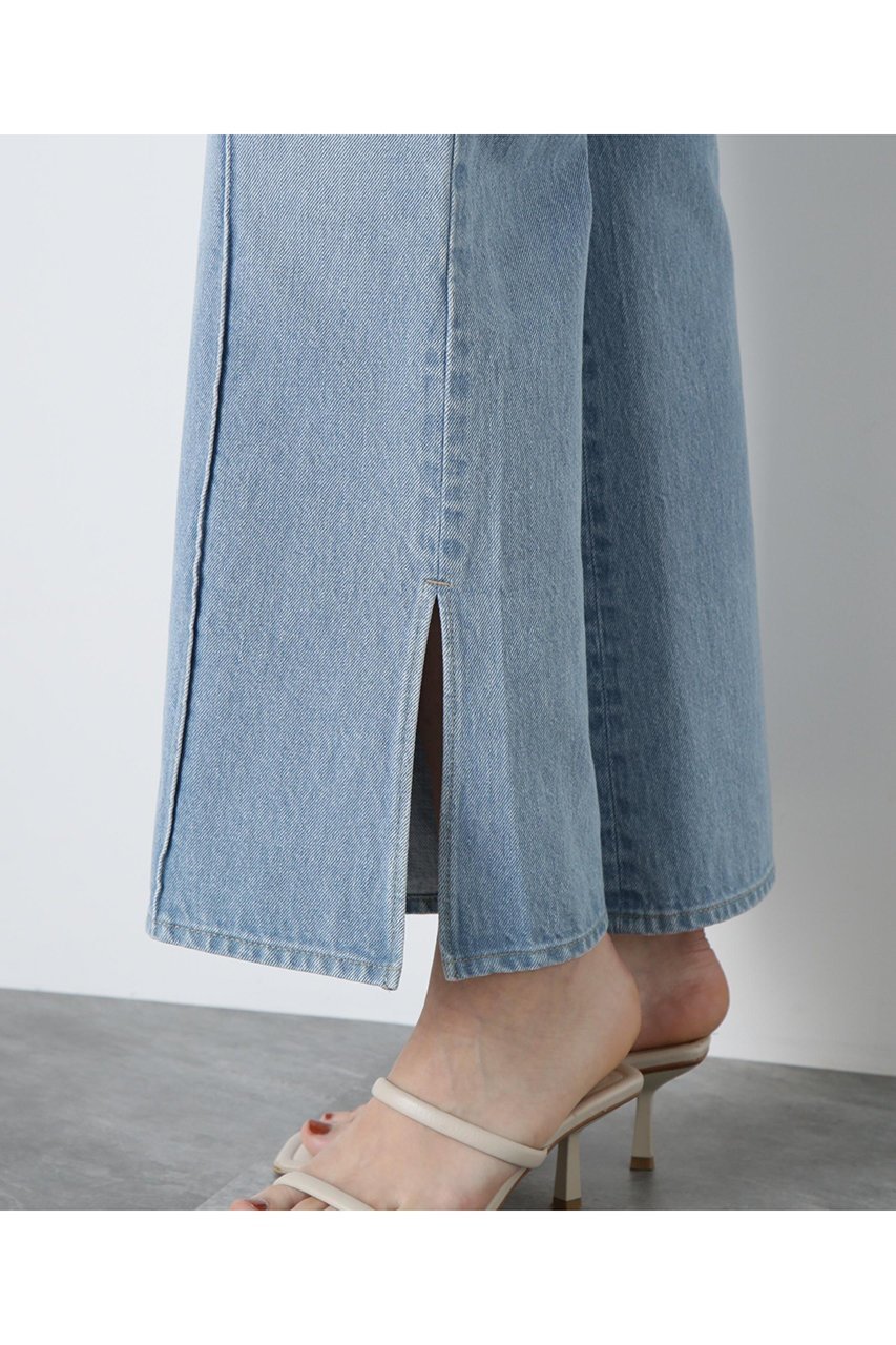 【ヒューエルミュージアム/hueLe Museum】の【STUMBLY】Side Slit Flare Denim 人気、トレンドファッション・服の通販 founy(ファニー) 　ファッション　Fashion　レディースファッション　Fashion for Women　パンツ　Pants & Trousers　デニムパンツ・ジーンズ・美脚デニム　Denim Jeans & Pants　スタンダード　Standard, Basic　ストレート　Straight, Straight Cut　スリット　Slit, Slit Detail　センター　Center, Center Line　デニム　Denim, Jeans Material　フレア　Flare, Flared　新作・新入荷　New Arrivals / New In　other-8|ID: prp329100004606158 ipo3291000000032839055