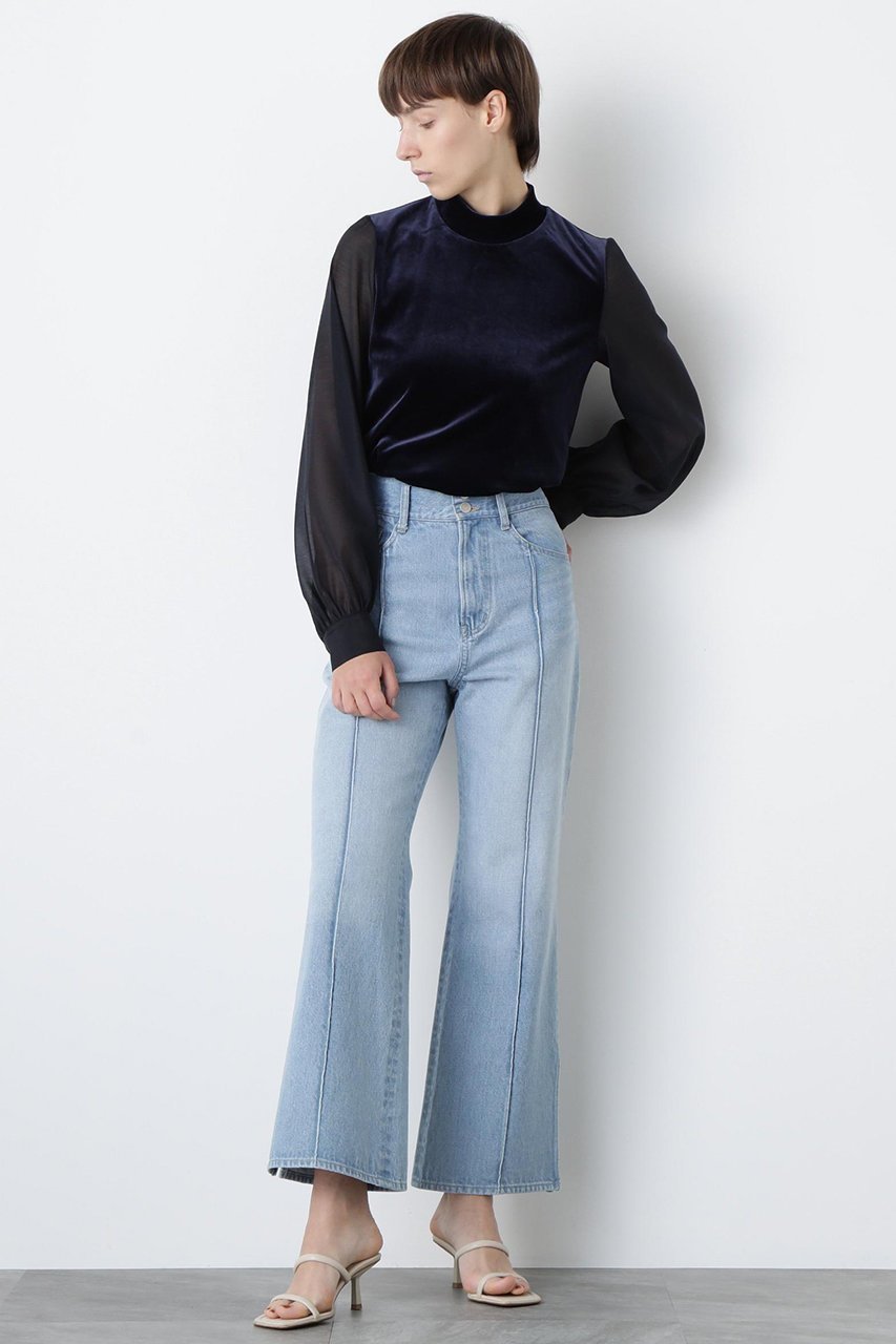【ヒューエルミュージアム/hueLe Museum】の【STUMBLY】Side Slit Flare Denim 人気、トレンドファッション・服の通販 founy(ファニー) 　ファッション　Fashion　レディースファッション　Fashion for Women　パンツ　Pants & Trousers　デニムパンツ・ジーンズ・美脚デニム　Denim Jeans & Pants　ストレート　Straight, Straight Cut　スリット　Slit, Slit Detail　センター　Center, Center Line　デニム　Denim, Jeans Material　フレア　Flare, Flared　 other-1|ID: prp329100004606158 ipo3291000000036752932