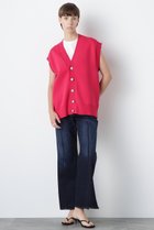 【ヒューエルミュージアム/hueLe Museum】の【STUMBLY】Side Slit Flare Denim ネイビー|ID:prp329100004606158