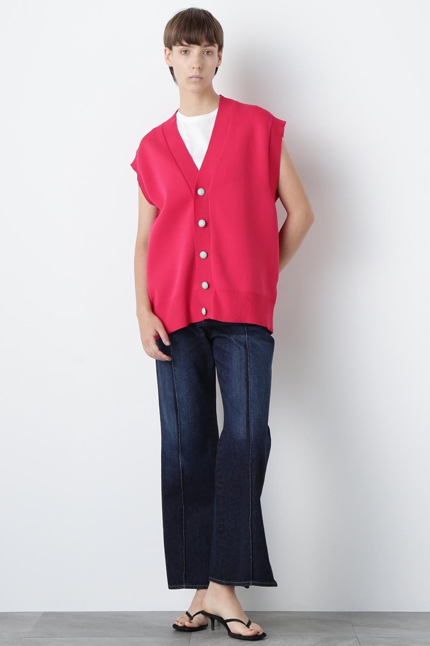 【ヒューエルミュージアム/hueLe Museum】の【STUMBLY】Side Slit Flare Denim インテリア・キッズ・メンズ・レディースファッション・服の通販 founy(ファニー) 　ファッション　Fashion　レディースファッション　Fashion for Women　パンツ　Pants & Trousers　デニムパンツ・ジーンズ・美脚デニム　Denim Jeans & Pants　ストレート　Straight, Straight Cut　スリット　Slit, Slit Detail　センター　Center, Center Line　デニム　Denim, Jeans Material　フレア　Flare, Flared　ネイビー|ID: prp329100004606158 ipo3291000000036752934