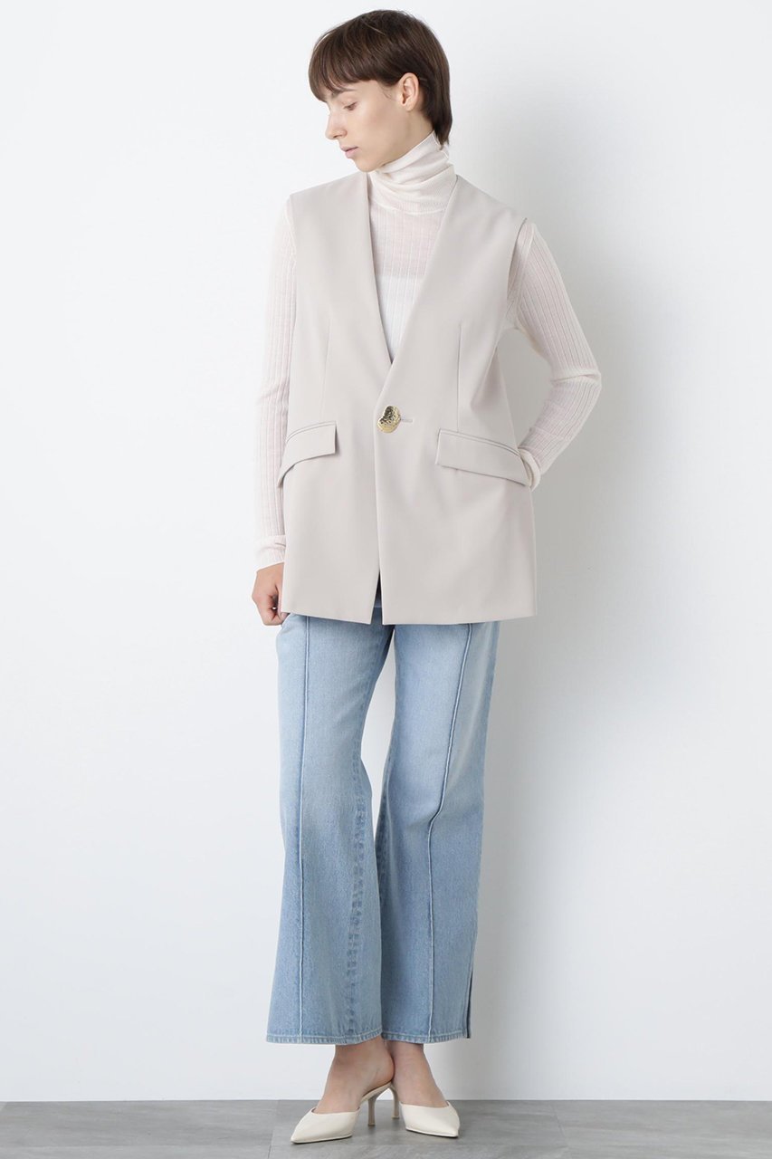 【ヒューエルミュージアム/hueLe Museum】の【STUMBLY】Side Slit Flare Denim 人気、トレンドファッション・服の通販 founy(ファニー) 　ファッション　Fashion　レディースファッション　Fashion for Women　パンツ　Pants & Trousers　デニムパンツ・ジーンズ・美脚デニム　Denim Jeans & Pants　ストレート　Straight, Straight Cut　スリット　Slit, Slit Detail　センター　Center, Center Line　デニム　Denim, Jeans Material　フレア　Flare, Flared　other-4|ID: prp329100004606158 ipo3291000000036752937