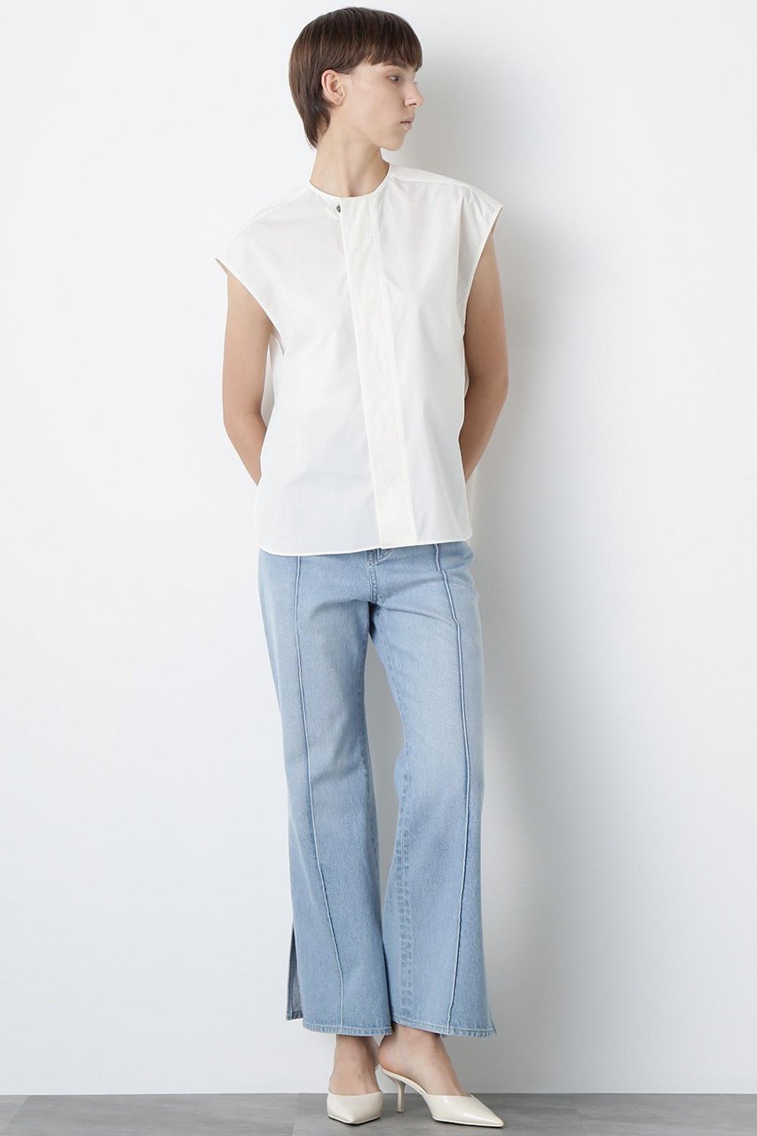 【ヒューエルミュージアム/hueLe Museum】の【STUMBLY】Side Slit Flare Denim 人気、トレンドファッション・服の通販 founy(ファニー) 　ファッション　Fashion　レディースファッション　Fashion for Women　パンツ　Pants & Trousers　デニムパンツ・ジーンズ・美脚デニム　Denim Jeans & Pants　ストレート　Straight, Straight Cut　スリット　Slit, Slit Detail　センター　Center, Center Line　デニム　Denim, Jeans Material　フレア　Flare, Flared　other-5|ID: prp329100004606158 ipo3291000000036752938