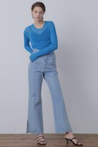 【ヒューエルミュージアム/hueLe Museum】の【STUMBLY】Side Slit Flare Denim ブルー|ID: prp329100004606160 ipo3291000000032839131