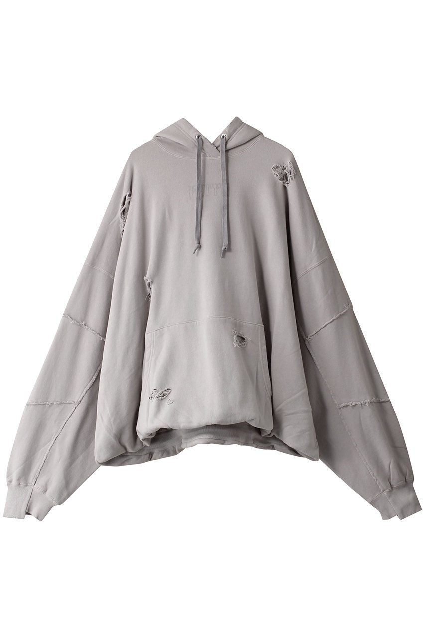 【プランク プロジェクト/PRANK PROJECT】の【UNISEX】FAITHダメージフーディ / FAITH Damaged Hoodie インテリア・キッズ・メンズ・レディースファッション・服の通販 founy(ファニー) 　ファッション　Fashion　レディースファッション　Fashion for Women　トップス・カットソー　Cut & Sew Tops　キャミソール&ノースリーブ　Camisoles & Sleeveless Tops　シャツ・ブラウス・オフィスカジュアル　Elegant Blouses & Button-Ups　ロングTシャツ・Tシャツ　Longline T-Shirts & Tees　カットソー・ベーシックTシャツ　Cut-and-Sewn Tops / Stretch Tees & Basics　ユニセックス　Unisex, Genderless　おすすめ　Recommended / Our Picks　キャミソール　Camisole, Spaghetti Strap Top　ジャケット　Jacket, Outerwear　タンク　Tank Top, Sleeveless Top　ダメージ　Distressed, Destroyed　フロント　Front, Front Design　プリント　Print, Printed Pattern　ラバー　Rubber, Rubber Sole　ヴィンテージ　Vintage Style　L.GRY(ライトグレー)|ID: prp329100004606163 ipo3291000000032839267