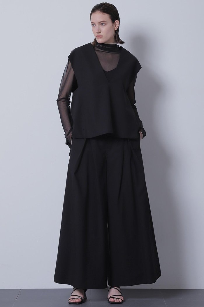 【ヒューエルミュージアム/hueLe Museum】の【STUMBLY】Cross Tuck Wide Pants インテリア・キッズ・メンズ・レディースファッション・服の通販 founy(ファニー) https://founy.com/ ファッション Fashion レディースファッション Fashion for Women パンツ Pants & Trousers クール Cool, Chic シルク Silk, 100% Silk フロント Front, Front Design マニッシュ Mannish, Boyish ワイド Wide, Wide Fit |ID: prp329100004606166 ipo3291000000032839327