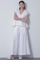 【ヒューエルミュージアム/hueLe Museum】の【STUMBLY】Cross Tuck Wide Pants ホワイト|ID: prp329100004606166 ipo3291000000032839336